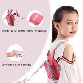 Toddler Harness Leash Children's reins for Toddlers Boys Toddler Harness for Walking 1-3 Years Toddler Backpack with reins Baby Walking Harness reins for Toddlers Boys Girls Pink