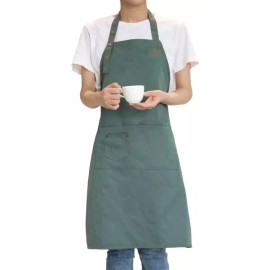 Monite 도자기 도자기를 그리기 위한 모나이트 아트 앞치마 남성 여성 주방 요리 방수 녹색 [Navy] Ceramic Painting Apron for Men and Women, Waterproof Kitchen Cooking Apron in Green [Navy]
