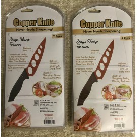 Tekno Set of 4 Copper Knifes-Stays Sharp Forever-stainl