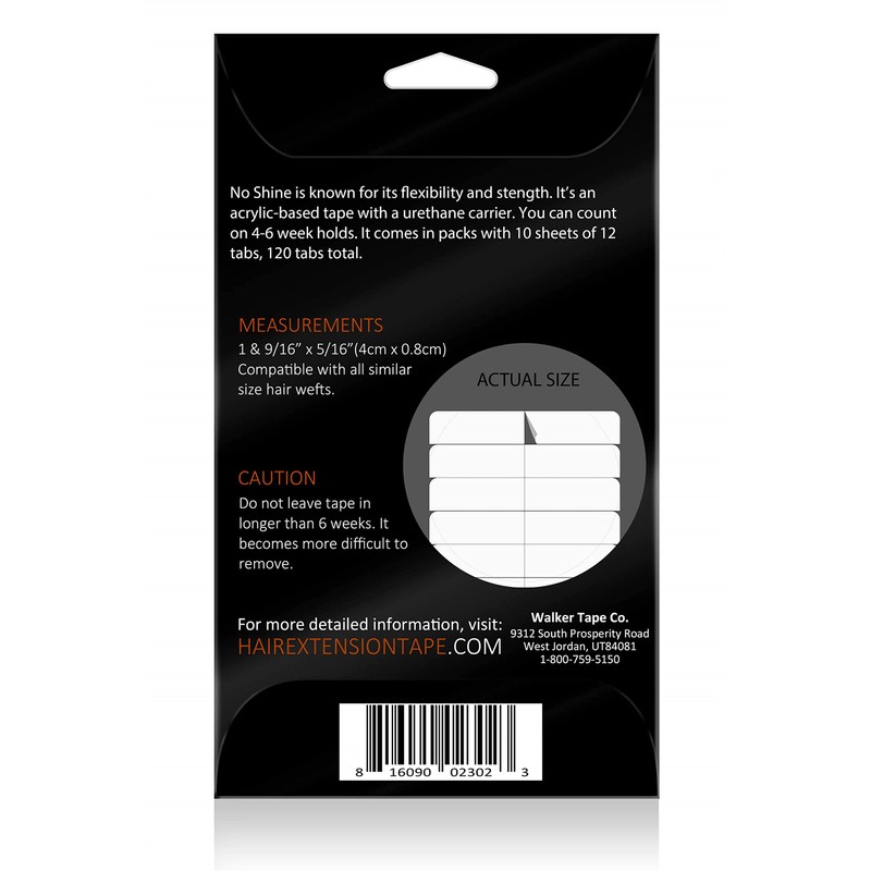 No Shine by Beautify Hypoallergenic Double Sided Hair Extension Tape,
