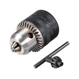 uxcell Drill Chucks, 1.5-10mm Capacity 3/8-24 UNF Threaded with Chuck Key for Electric Impact Corded Cordless Drill