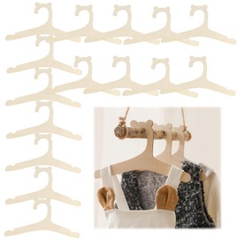 Baby Wooden Hangers, Baby Hangers, DIY Wooden Hangers for Children, Children's Hangers for Toddler Wardrobe, Non-Slip Wooden Children's Hangers for Dresses, Dresses, Coats (15)