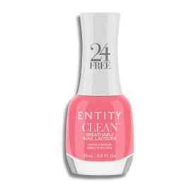 Entity Clean Lady In Pink Breathable Nail Lacquer, 0.5 oz, Cruelty Free and Vegan Nail Polish with Added Biotin, Halal Fingernail Polish, Pink Nail Polish