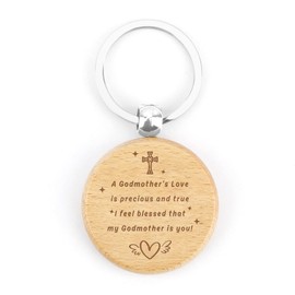 Godmother Gifts,Godparent Gifts,Godmother Birthday Gifts,will you be my godmother gifts,christening favours,god parents christmas gifts,christening gifts,Wooden Keyring,Godmother Christmas Gifts
