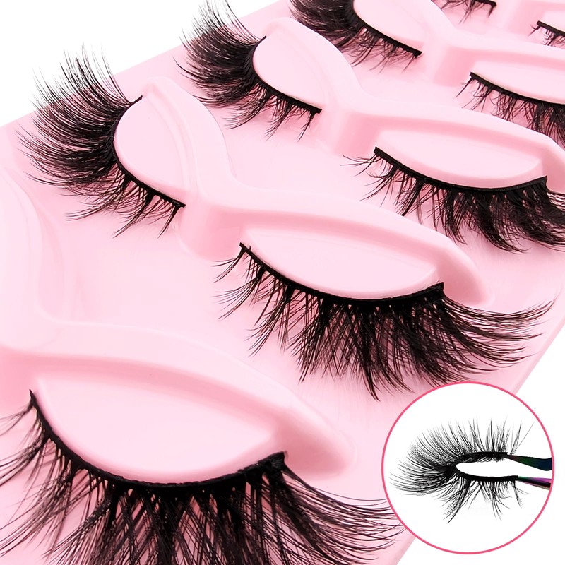 3D False Eyelashes, Cat's Eye, Natural Artificial Eyelash Extensions Set,