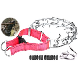 DEYACE Dog Training Collar with Quick-Release Buckle, Adjustable Stainless Steel Collar for Small Medium Large Dogs