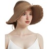 EINSKEY Women's Wide Brim Sun Visor Packable Floppy Straw Hat