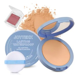 Base De Maquillaje Polvo Compacto Fijador Matte+blush Kit
