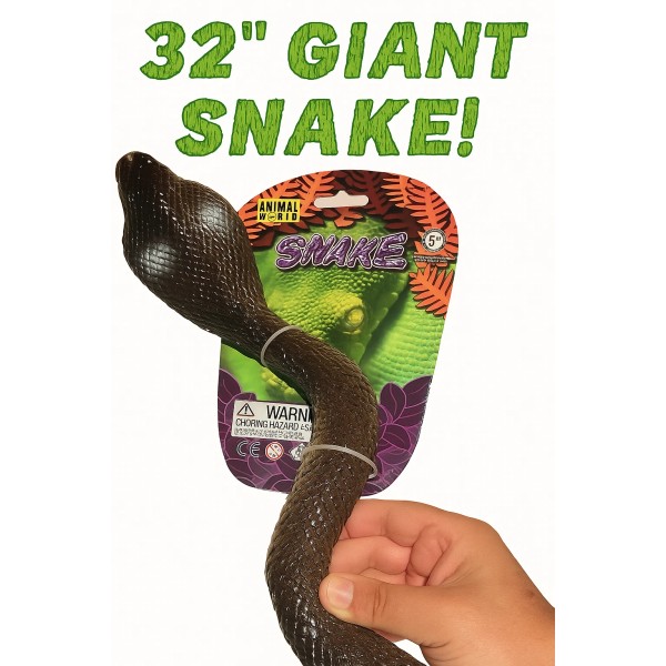 32” JUMBO COBRA SNAKE Rigid PVC Hard Rubber Fake Toy