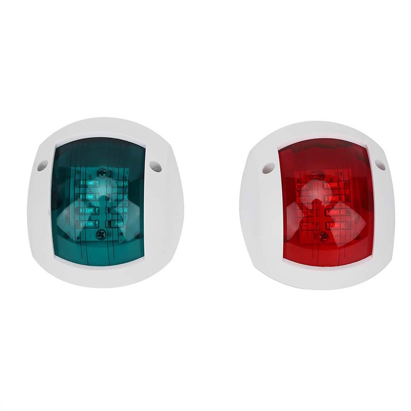Pair of Signal Lamp Spherical Red Green LED Waterproof Boat