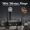 Pyle UHF Wireless Microphone System - Professional Dynamic Wireless Mic