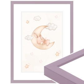 WANDStyle H950 Children's Room Picture Frame, Purple, 15 x 20 cm, Modern Wooden Frame, Made in Germany