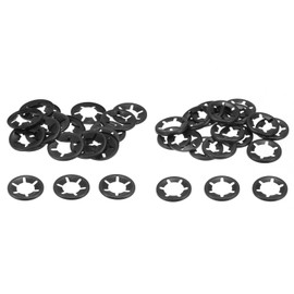 QUARKZMAN Set of 40 Internal Toothed Star Lock Washers Set M14 M16 Sliding Lock Washer Clamps Quick Release 304 Stainless Steel Pressure Nuts