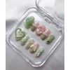 Pink Guava Melon Handmade Nail Tips - Long Oval /