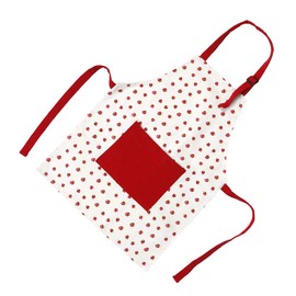 Cotton Pinafore, Cooking Apron Strawberry Pattern Breathable Reasonable Size with Big Pocket for Dinning Room for Kitchen