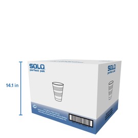 Dart Y10PFTPK Perfect Pack 10 oz Trans Ribbed Wall PS Cup (Case of 500)