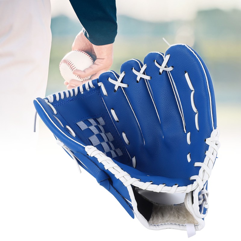 Softball Glove 12.5 Inches Blue Sport Baseball Glove Outfield Mitt