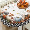 bnhjsdw Fall Pumpkin Tablecloth Thanksgiving Autumn Buffalo Plaid Table Cloth