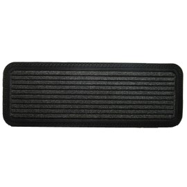 Homeroots 10" X 48" Gray Synthetic Fiber Striped Outdoor Door Mat