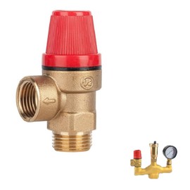 LONGHAO DN15 Safety Valve, 1/2 Inch Safety Valves, Safety Valve, 3 Bar Safety Valve, Safety Valve with 1/2 Inch Thread, Emina, for Water Oil (1/2 3BAR B)