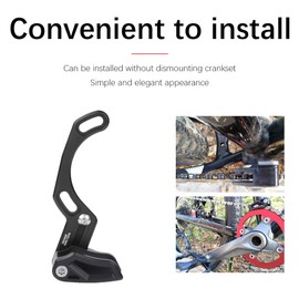Bike Chain Guide Mountain Chain Guide System Alloy Mount Bike Chain Guard Chain Protector(Black)
