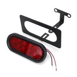 iJDMTOY Rear Spare Tire Mount LED Brake/Tail Light Kit Compatible With 2007-2017 Jeep Wrangler JK, Brilliant Red