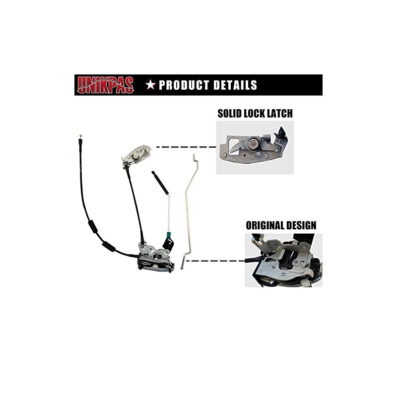 Conjunto de pestillo de puerta con cable y varilla compatible