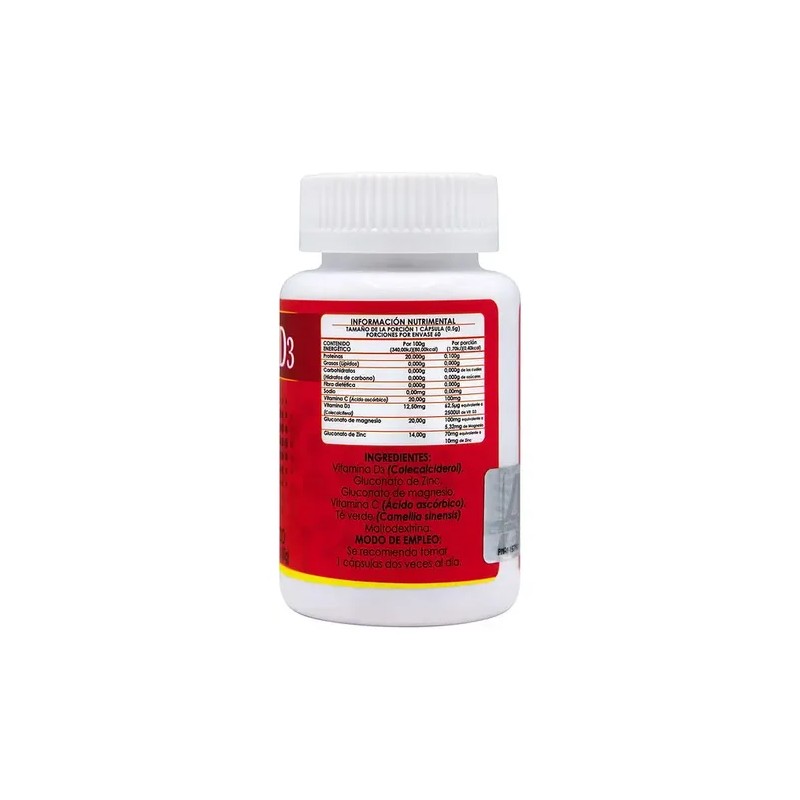 Vitamina D3 5000 UI con Zinc, Magnesio, Vitamina C y