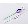 GoGeiLi Yogurt Spoon, Stainless Steel Gelato/Ice Cream Spoon, Rainbow Fruit