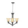 Commercial Electric Rustic Iron 3-light Chandelier