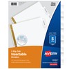 Avery® Paper Dividers, Insertable Big Tab™, 5-Tab, Clear, 1 Set