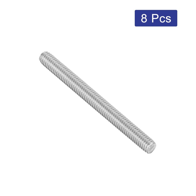 QUARKZMAN 8 Pieces Threaded Rods, M6 x 65 mm, 304