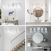 LED Modern Bathroom Light Fixtures Over Mirror, 5-Light Brushed Nickel