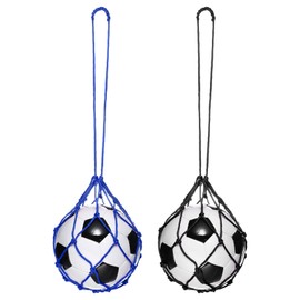 PATIKIL Solo Soccer Training Ball Net Set of 2 Football Kick Practice Bungee Juggling Net Soccer Training Equipment for Youth and Adult Ball Size 3 4 5 Blue Black