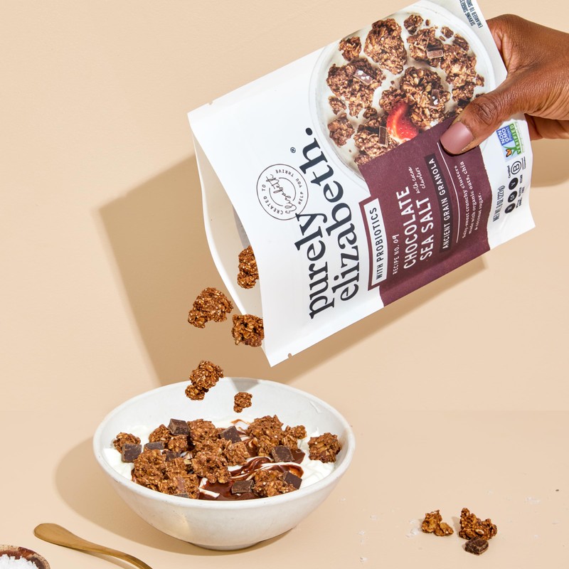Purely Elizabeth, Chocolate Sea Salt, Ancient Grain Granola with Probiotics,