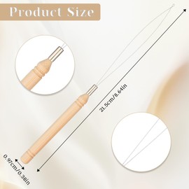 QFGasre 10 Pcs Hair Extension Loops Needle Threader Wire Pulling Hook Tool and Bead Device Tool Micro Link Tool Loops Threader for Silicone Link Rings Beads and Hair or Feathers Extensions