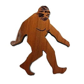 Bigfoot Wood Refrigerator Magnet California Redwood Sasquatch Made in USA Handmade