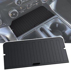 Center Console Compartment Cover Organizer for Ford F150 Accessories 2021-2024 2025 & Lightning XLT 2022 2023 2024 Middle Console Secret Pocket Lid Interior Hidden Storage Tray Panel with USB Holes