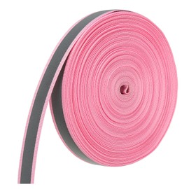PATIKIL Reflective Tape Strip, 15mm x 22Yards High Visibility Reflective Tape Sew-on DIY Warning Safety Fabric Webbing for Clothing Raincoats, Pink