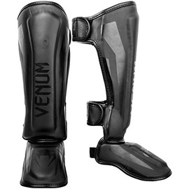 Venum Kids Elite Shinguards, Matte/Black, Small (3-5 Years)