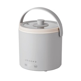 Elecom HAC-HEP01GY Thermal Cooking Pot, 6-in-1 [Low Temperature Cooking/Steaming/Boiling/Boiling] Timer Function, Compact, Steaming Dish, Glass Lid Included, Hot a la Pot, Multi-functional Cooking Pot, Cable Length 5.9 ft (1.5 m), Gray