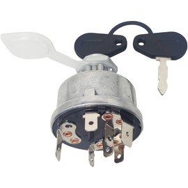 XYZIL Ignition Switch Compatible with Ford Tractor 4600 4630 4830 5030 5600 6600 5110 515 530A 531 535 3230 3430 8530 8630 8730 530 532 540 545 550 555 5500-50 7600 7700 Backhoe 82849085