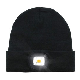 Cat Men's 1120163 Flashlight Beanie - One Size Fits All - Black