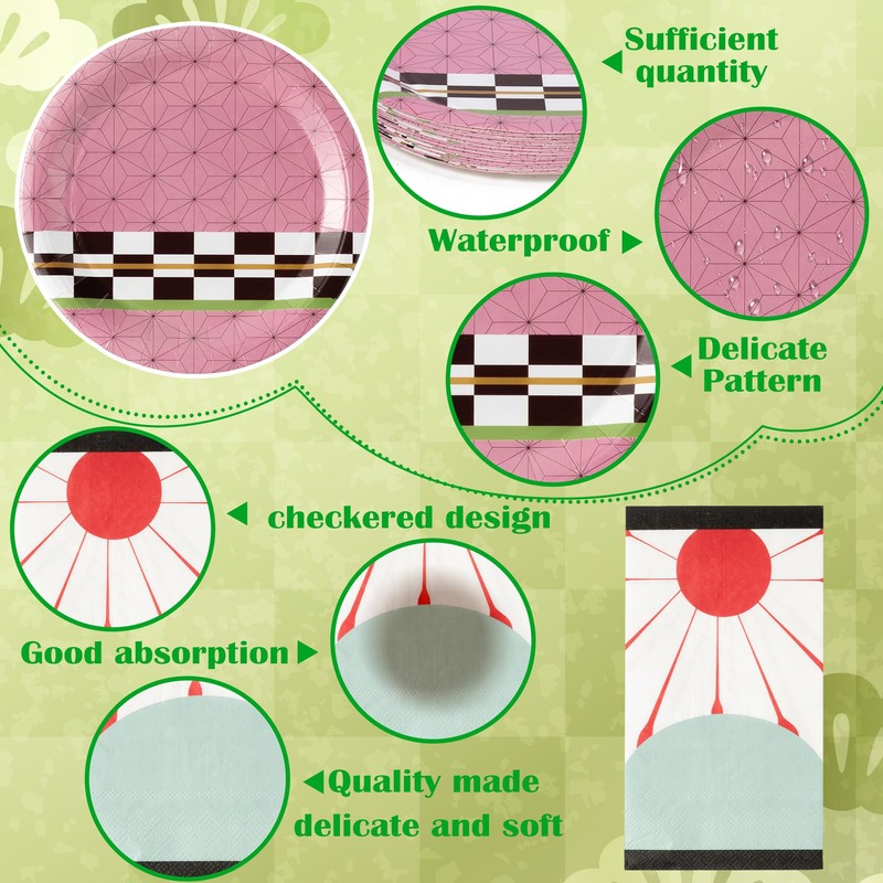 Z1juce Hibachi Japanese Party Tableware - Hibachi Birthday Party Decoration