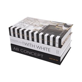 3 pcs Fashion Decorative Books for Home Decor,Modern Faux Books for Farmhouse Decor,for Boho Decoration Coffee Table/Shelf Accessories/Office/Living Room/Bedroomfor/Desk,Hardcover Book Stack