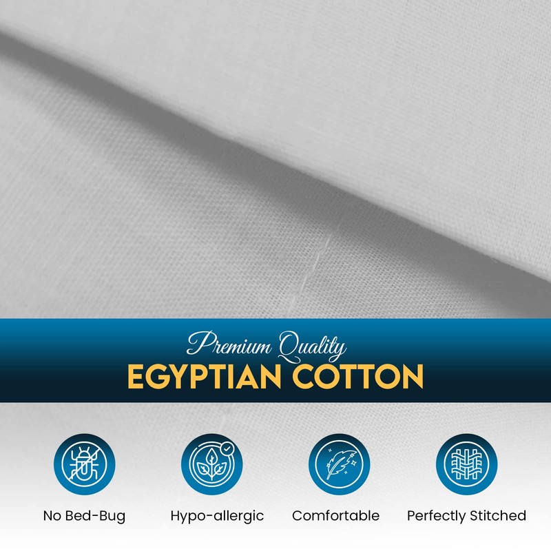 Sunshine Comforts Egyptian Cotton Flat Sheets Breathable, Anti Wrinkle, Fade