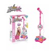 MARZSEFLO Infantil Karaoke Micrófono Juguete Con Base Bocina Luces