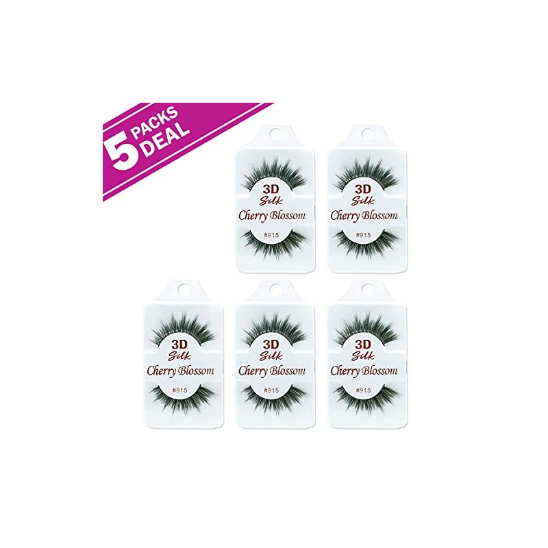 Cherry Blossom 3D Eyelashes (5 Pack of Silk 915)