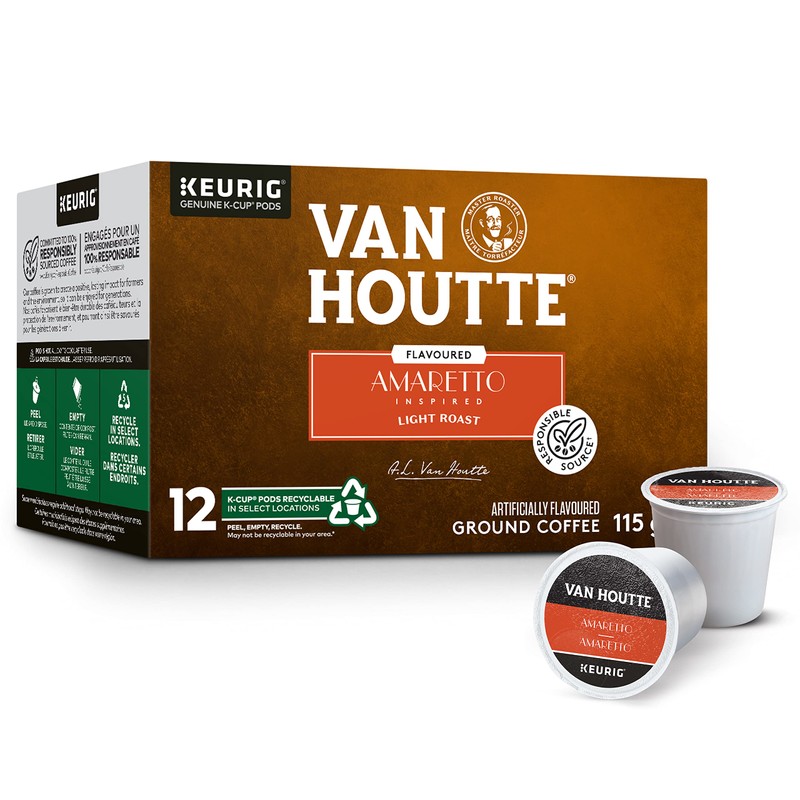 Van Houtte Amaretto K-Cup Coffee Pods, 12 Count For Keurig
