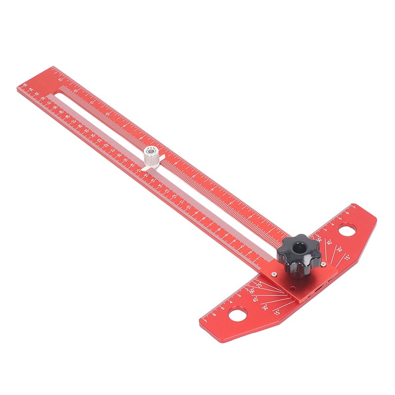 T Square Ruler Protractor for Crafting Aluminum Alloy Woodworking Scriber